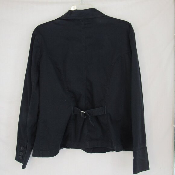 Fashion Bug Stretch Women's 2 Button w/Pockets Wide Cuff Black Blazer Size XL - Picture 4 of 12